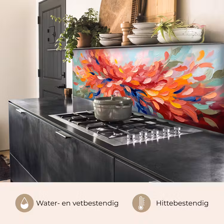 Bloemen - Abstract - Kunst - Modern keuken achterwand 2 middel -usp_NL