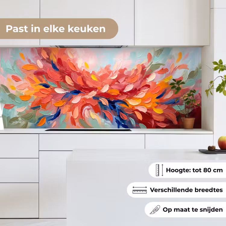 Bloemen - Abstract - Kunst - Modern keuken achterwand 2 middel -sfeer4_NL