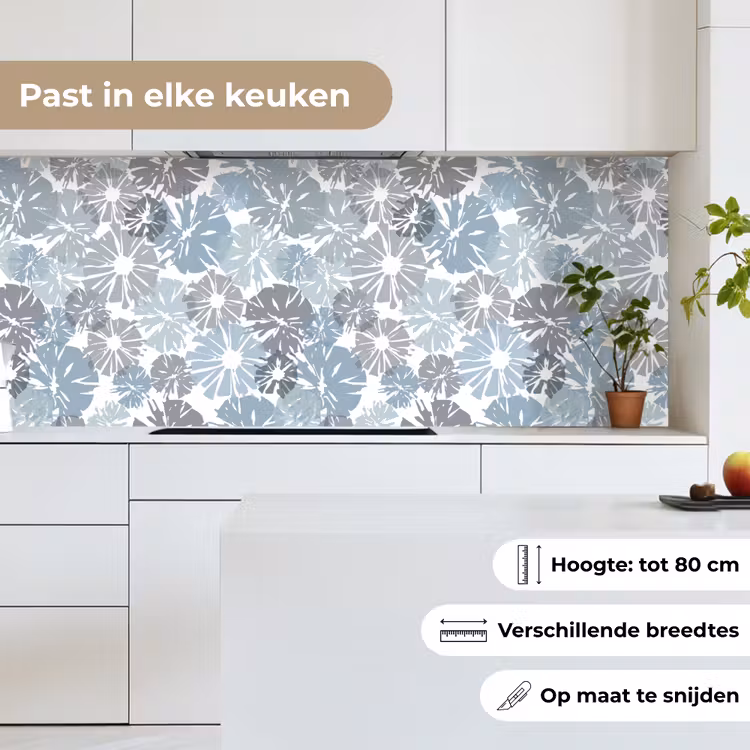 Bloemen - Abstract - Patroon keuken achterwand 2 middel 871 -sfeer4_NL