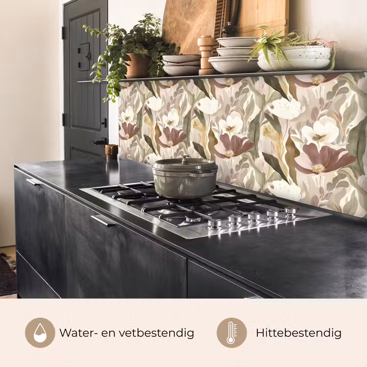 Bloemen - Aquarel - Kleurrijk keuken achterwand 2 middel 871 -usp_NL