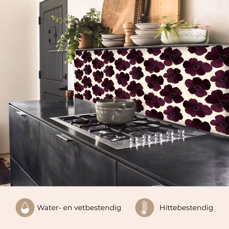 Bloemen - Aquarel - Paars keuken achterwand 2 middel 871 -usp_NL