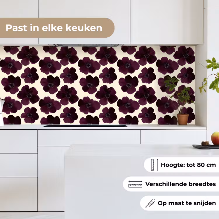 Bloemen - Aquarel - Paars keuken achterwand 2 middel 871 -sfeer4_NL