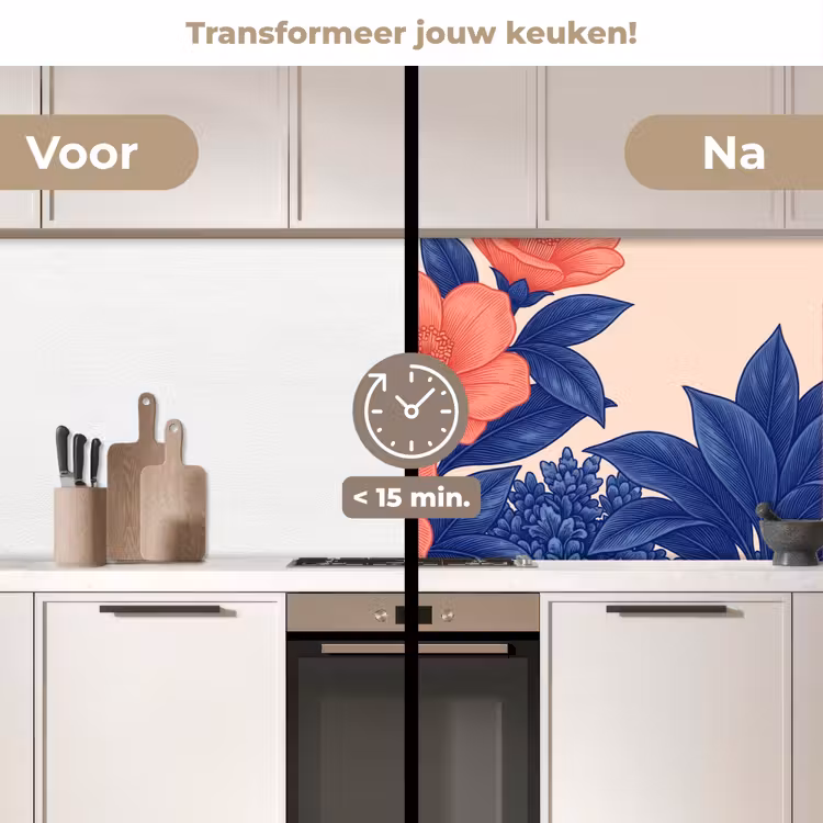 Keuken achterwand - Bloemen - Bladeren - Botanisch - Bloemen - Bladeren - Botanisch keuken achterwand 2 middel
