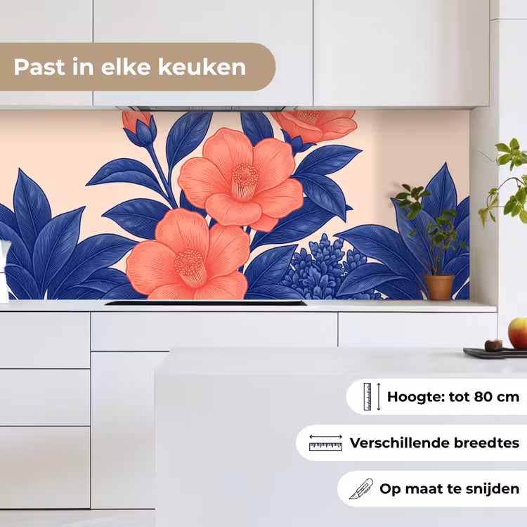 Keuken achterwand - Bloemen - Bladeren - Botanisch - Bloemen - Bladeren - Botanisch keuken achterwand 2 middel