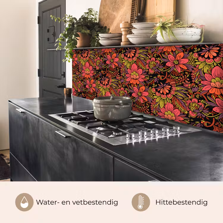Bloemen - Bladeren - Design keuken achterwand 2 middel 871 -usp_NL