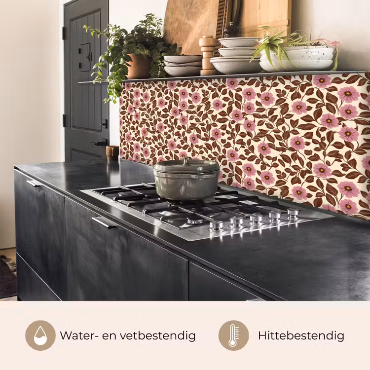 Bloemen - Bladeren - Kleurrijk keuken achterwand 2 middel 871 -usp_NL