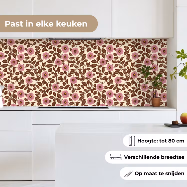 Bloemen - Bladeren - Kleurrijk keuken achterwand 2 middel 871 -sfeer4_NL