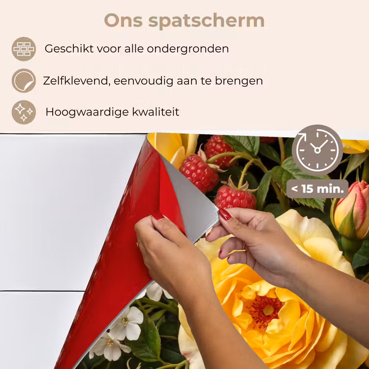 Bloemen - Boeket - Natuur - Klassiek - Geel keuken achterwand spatscherm klein -spatscherm_NL