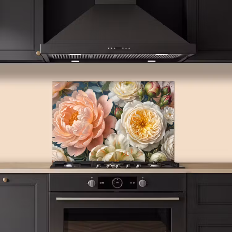 Bloemen - Boeket - Natuur - Klassiek - Kleurrijk keuken achterwand spatscherm klein -sfeer1