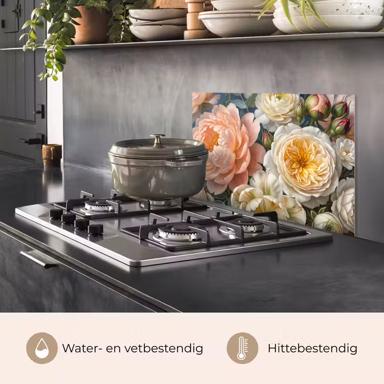 Bloemen - Boeket - Natuur - Klassiek - Kleurrijk keuken achterwand spatscherm klein -usp_NL