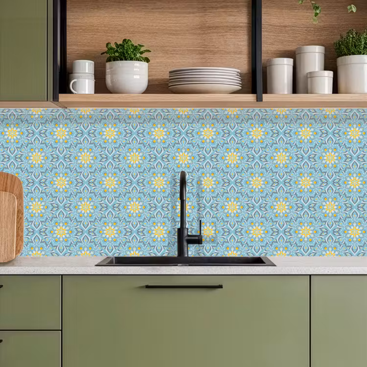 Bloemen - Boho - Patronen - Mandala - Vintage keuken achterwand 2 middel 871 -sfeer3