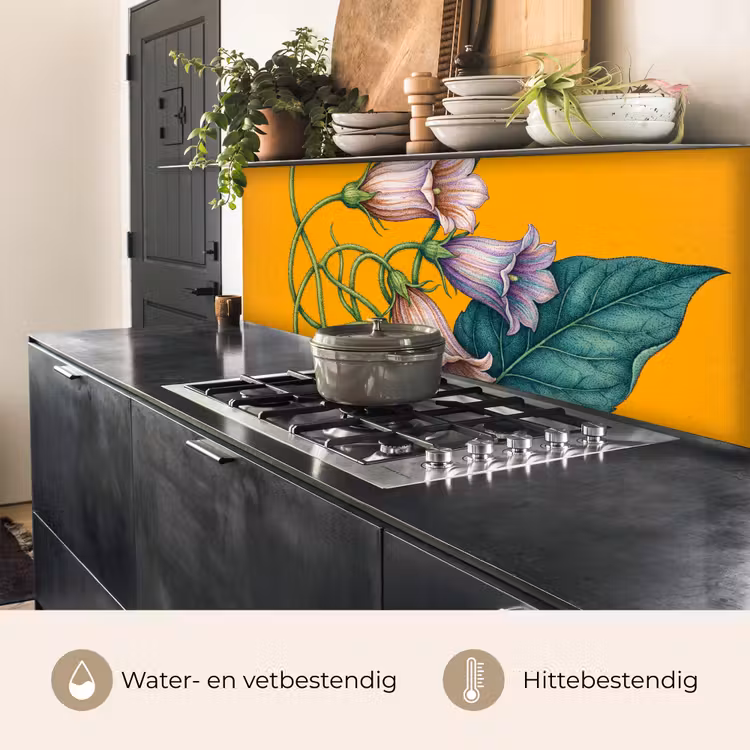 Keuken achterwand - Bloemen - Botanisch - Geel - Bloemen - Botanisch - Geel keuken achterwand 2 middel