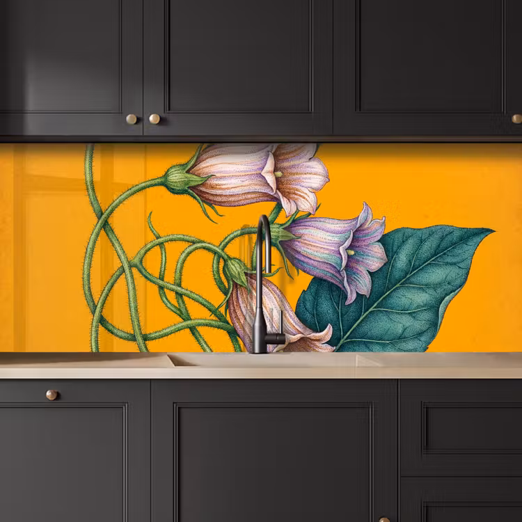 Keuken achterwand - Bloemen - Botanisch - Geel - Bloemen - Botanisch - Geel keuken achterwand 2 middel