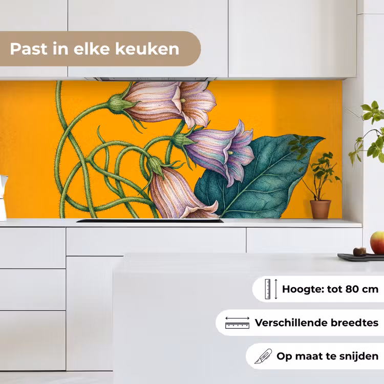 Keuken achterwand - Bloemen - Botanisch - Geel - Bloemen - Botanisch - Geel keuken achterwand 2 middel