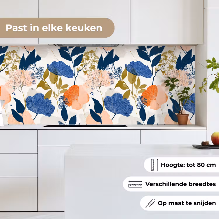 Bloemen - Botanisch - Kleurrijk keuken achterwand 2 middel 871 -sfeer4_NL