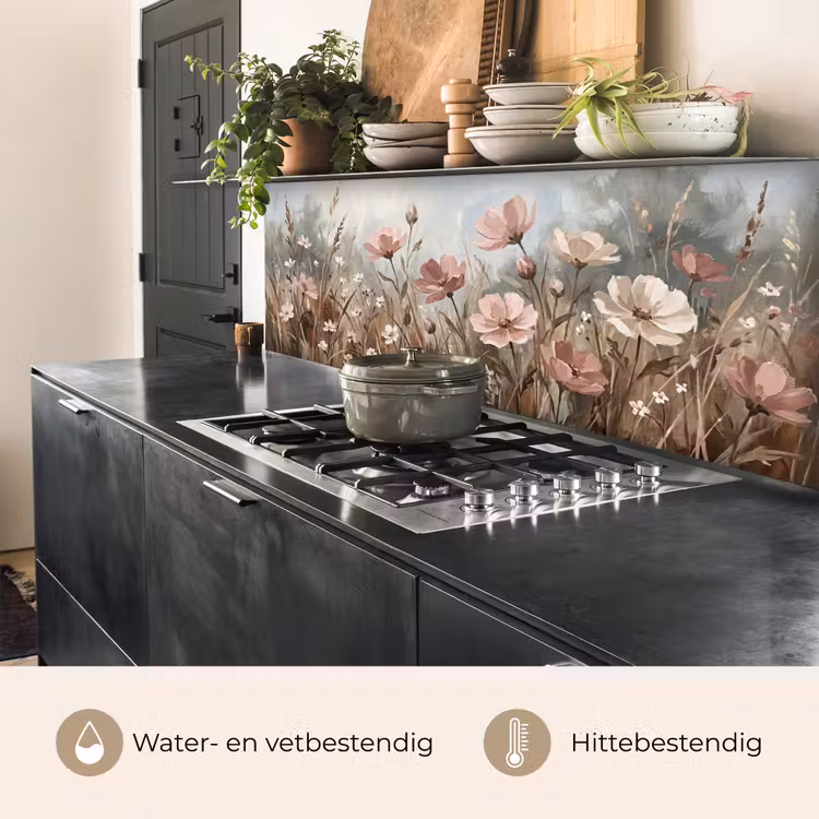 Bloemen - Botanisch - Schilderij - Pastel - Rustiek keuken achterwand 2 middel -usp_NL