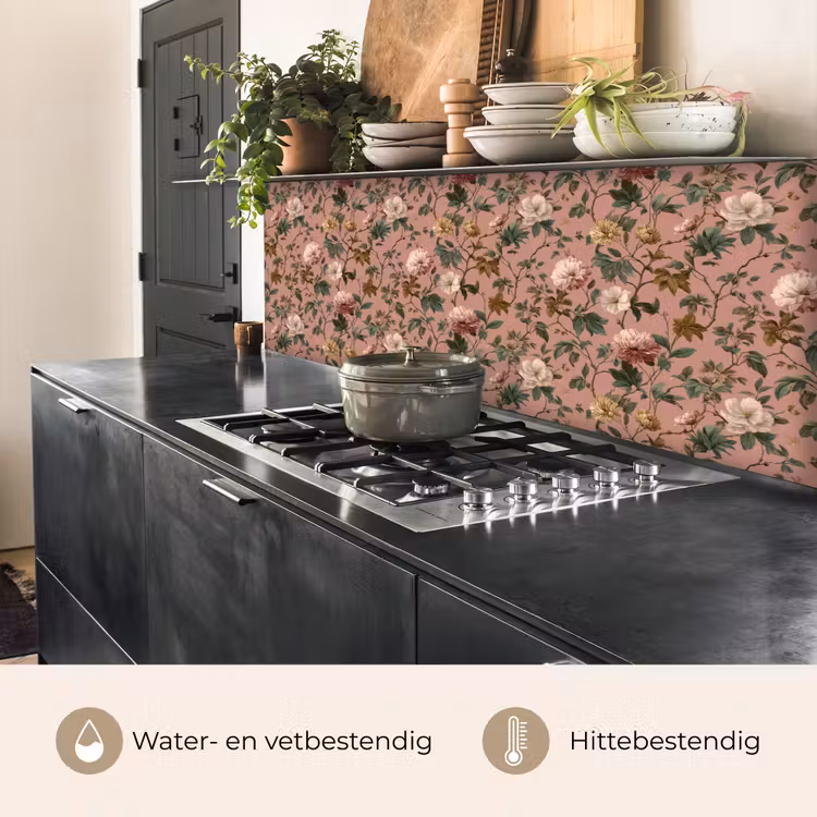 Bloemen - Klassiek - Roze keuken achterwand 2 middel 871 -usp_NL