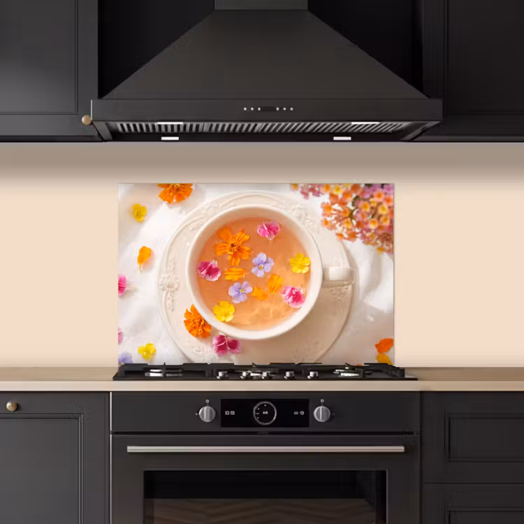 Bloemen - Kop - Natuur - Kleurrijk - Zomer keuken achterwand spatscherm klein -sfeer1