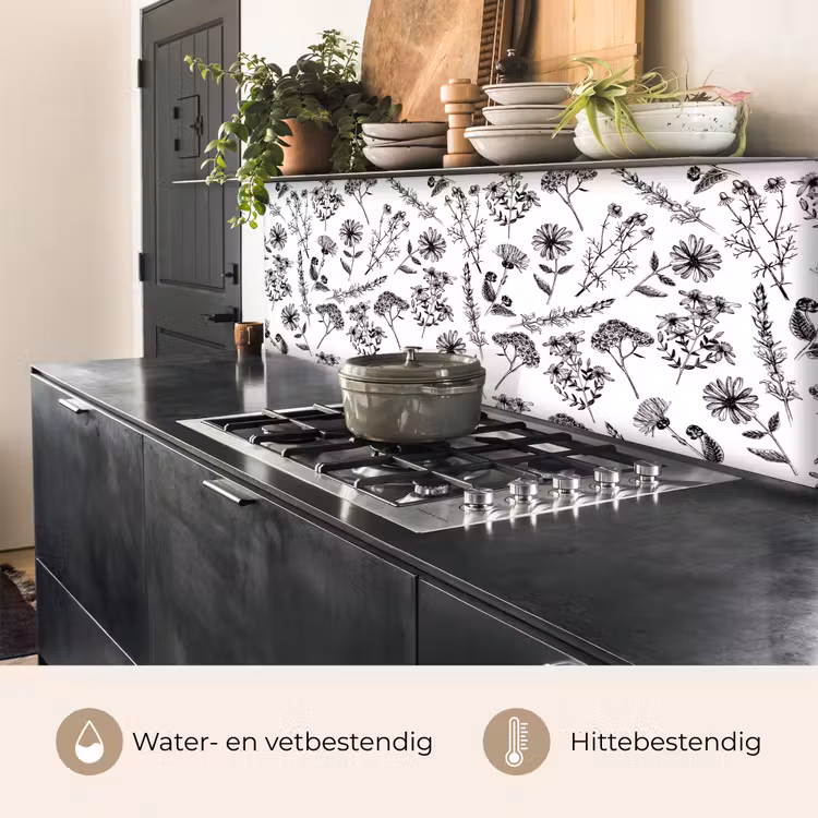 Bloemen - Kruiden - Vintage - Patronen keuken achterwand 2 middel 871 -usp_NL