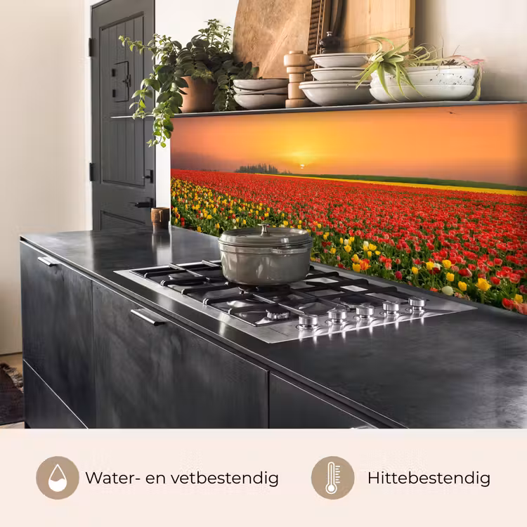Bloemen - Landschap - Tulpen - Zonsondergang keuken achterwand 2 middel -usp_NL