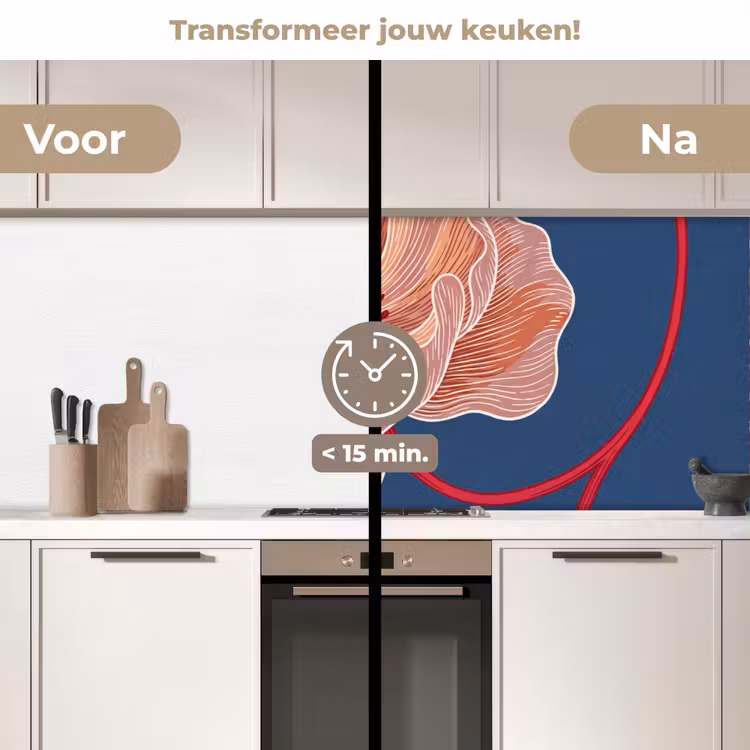 Keuken achterwand - Bloemen - Modern - Abstract - Bloemen - Modern - Abstract keuken achterwand 2 middel