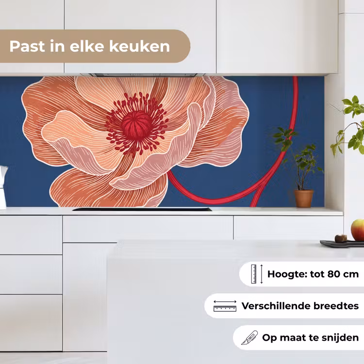 Keuken achterwand - Bloemen - Modern - Abstract - Bloemen - Modern - Abstract keuken achterwand 2 middel