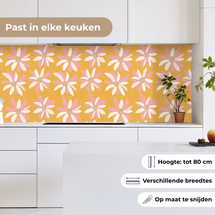 Bloemen - Modern - Geel keuken achterwand 2 middel 871 -sfeer4_NL