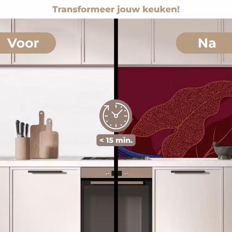 Keuken achterwand - Bloemen - Modern - Paars - Bloemen - Modern - Paars keuken achterwand 2 middel