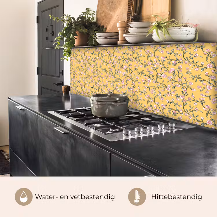 Bloemen - Motief - Geel keuken achterwand 2 middel 871 -usp_NL
