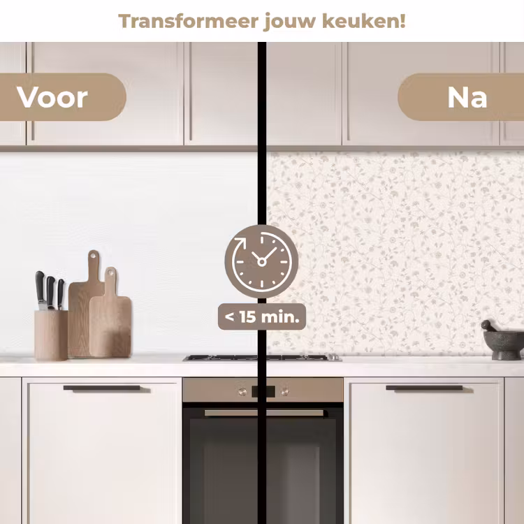 Bloemen - Motief - Zacht keuken achterwand 2 middel 871 -voor-na2_NL