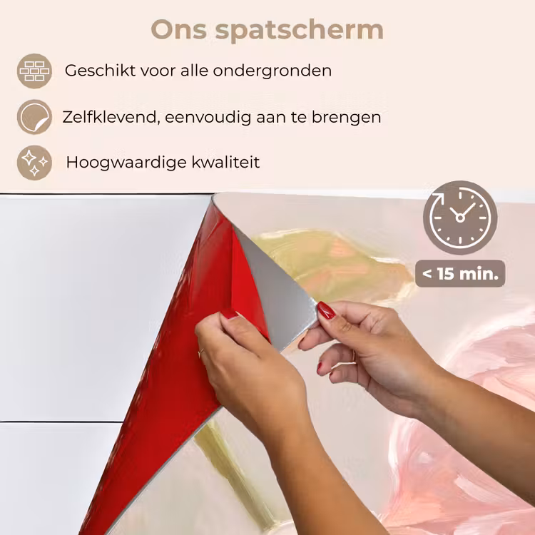 Bloemen - Pastel - Abstract - Natuur - Groen keuken achterwand spatscherm klein -spatscherm_NL