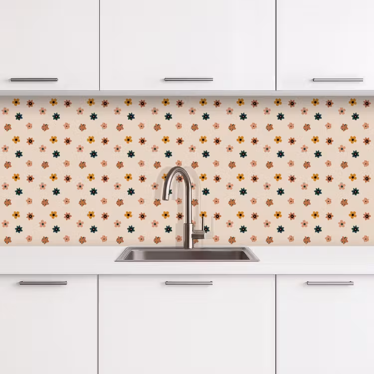 Bloemen - Patronen - Stippen keuken achterwand 2 middel 871 -3d