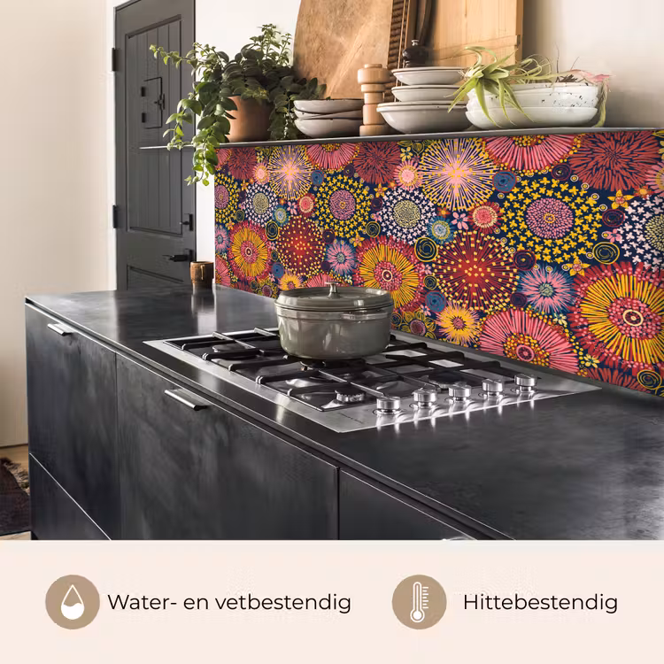 Bloemen - Patroon - Lijn keuken achterwand 2 middel 871 -usp_NL