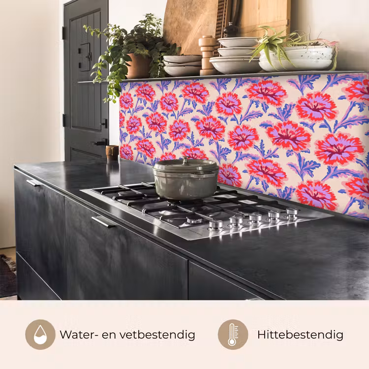 Bloemen - Patroon - Meerkleurig keuken achterwand 2 middel 871 -usp_NL