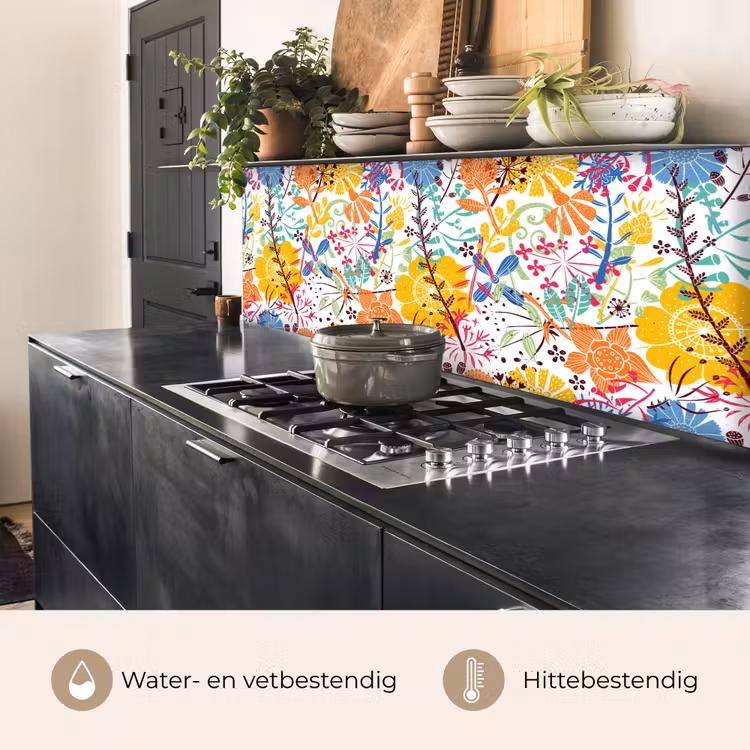 Bloemen - Planten - Regenboog - Patronen keuken achterwand 2 middel 871 -usp_NL