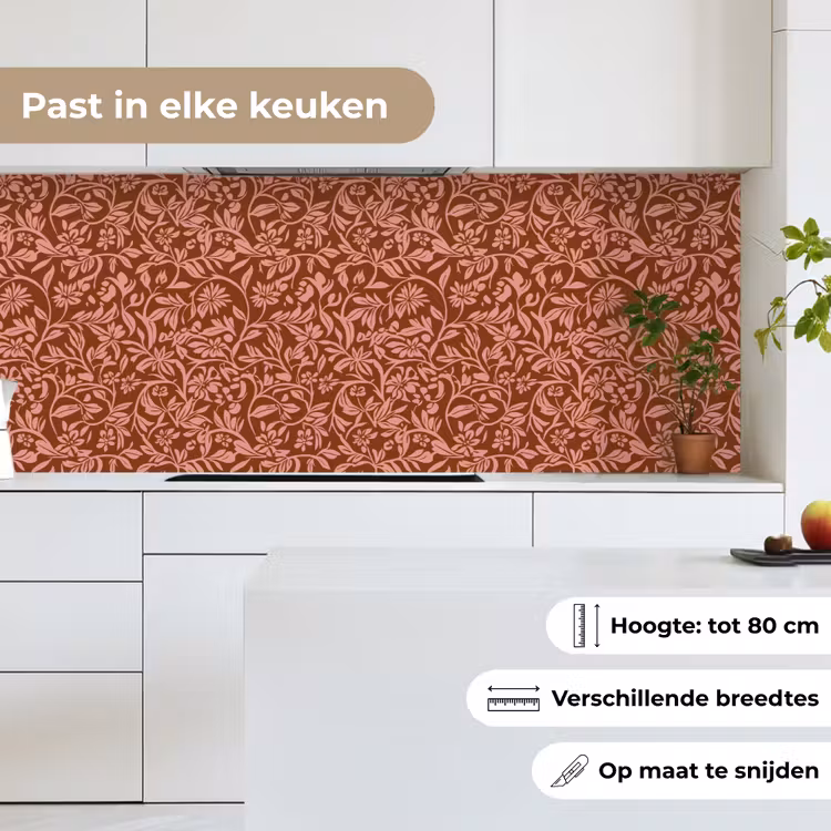 Bloemen - Print - Roze keuken achterwand 2 middel 871 -sfeer4_NL