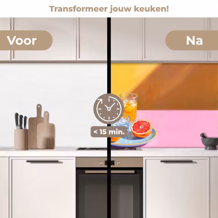 Keuken achterwand - Bloemen - Roze - Modern - Bloemen - Roze - Modern keuken achterwand 2 middel