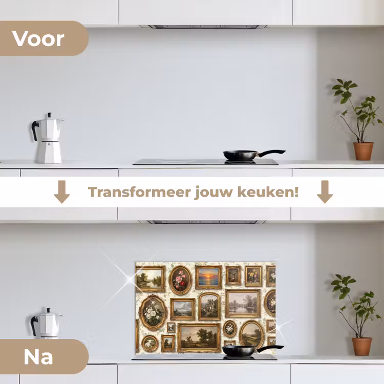 Bloemen - Roze - Stilleven - Klassiek keuken achterwand spatscherm klein -voor_na_NL