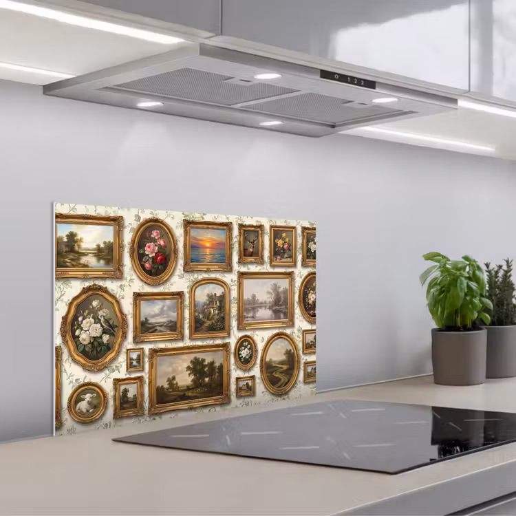 Bloemen - Roze - Stilleven - Klassiek keuken achterwand spatscherm klein -3d_schuin