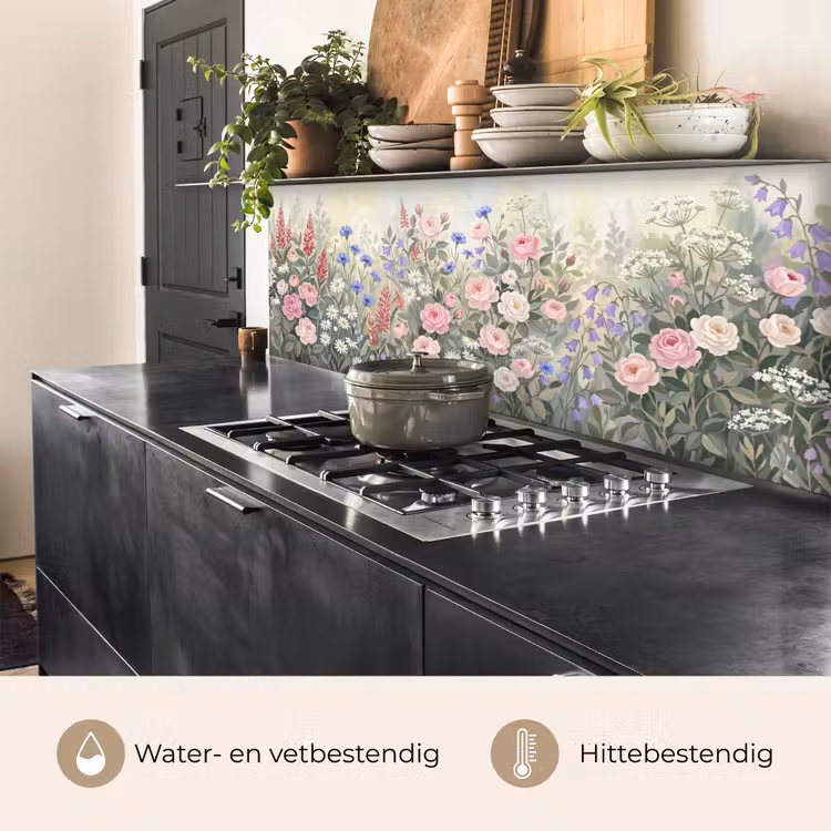 Bloemen - Tuin - Natuur - Kleurrijk keuken achterwand 2 middel -usp_NL