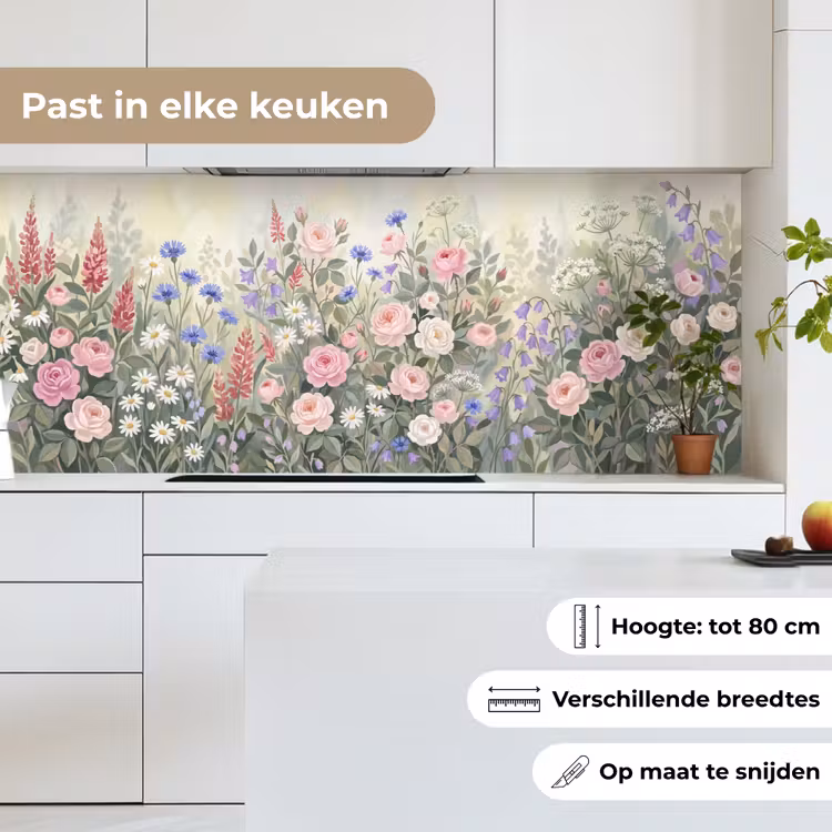 Bloemen - Tuin - Natuur - Kleurrijk keuken achterwand 2 middel -sfeer4_NL