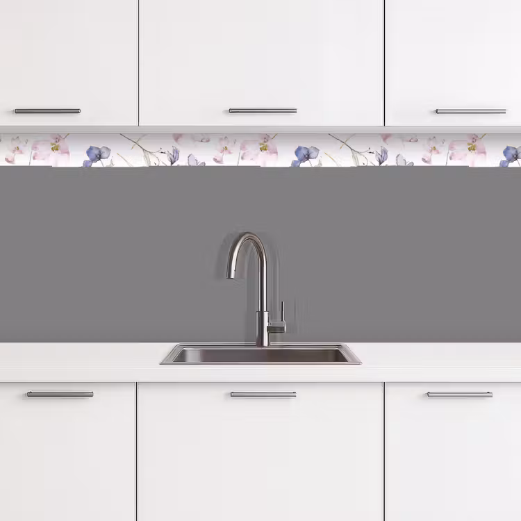 Bloemen - Waterverf - Bohemian - Patroon keuken achterwand 2 middel 871 -3d