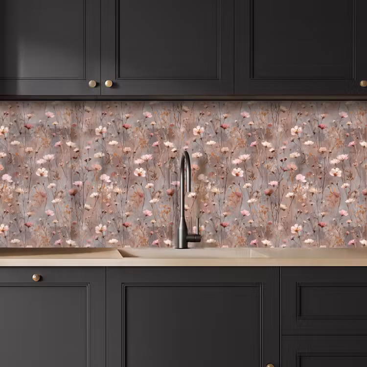 Bloemen - Wild - Pastel keuken achterwand 2 middel 871 -sfeer1