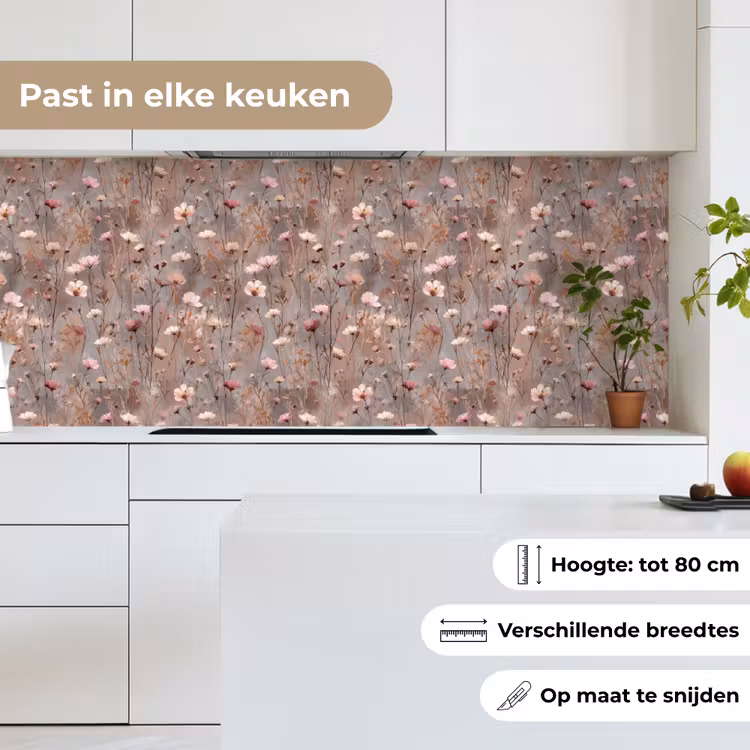 Bloemen - Wild - Pastel keuken achterwand 2 middel 871 -sfeer4_NL