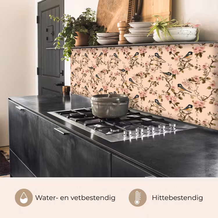 Bloesem - Koolmees - Roze keuken achterwand 2 middel 871 -usp_NL