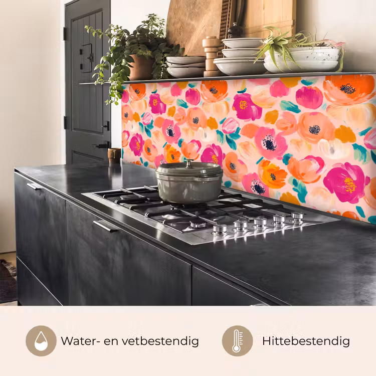 Bloesems - Vrolijk - Kleurrijk keuken achterwand 2 middel 871 -usp_NL