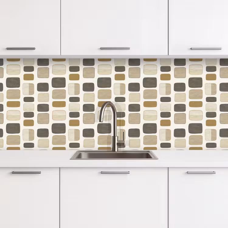 Blokken - Vintage - Grijs keuken achterwand 2 middel 871 -3d