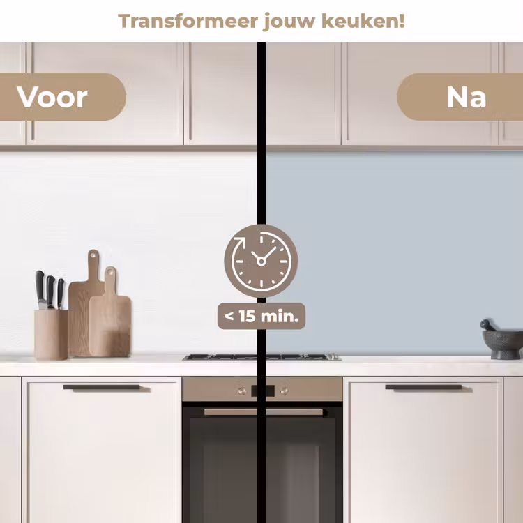 Blue - Bay - Blauw keuken achterwand 2 middel 871 -voor-na2_NL