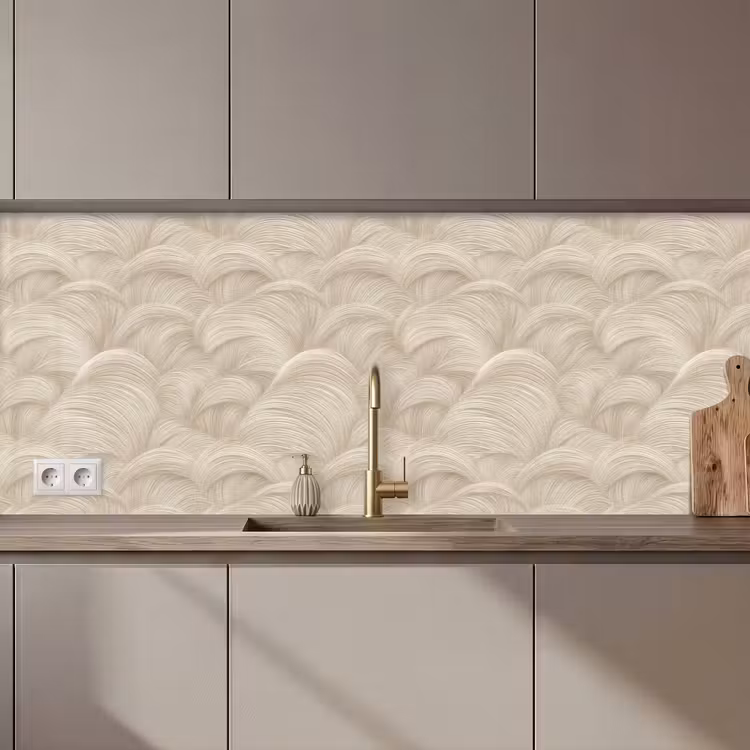 Bogen - Patroon - Beige keuken achterwand 2 middel 871 zz_3dshopping