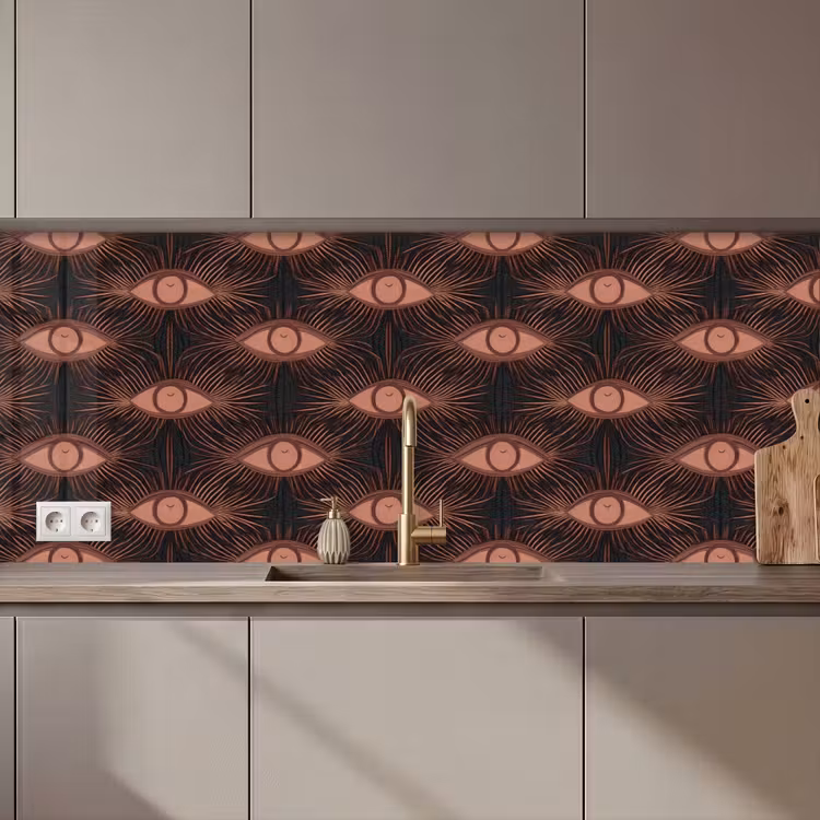 Boheems - Oog - Bruin keuken achterwand 2 middel 871 zz_3dshopping